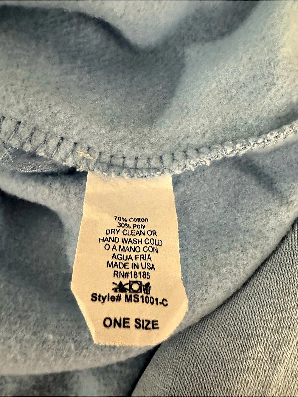 Mahina Aloha Blue Cropped Sweatshirt NWOT - Picture 3 of 5